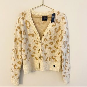 NEW Abercrombie Animal Print Cardigan